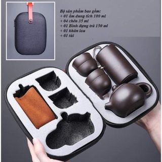 Bộ Ấm 4 Chén Trà Kèm Hộp