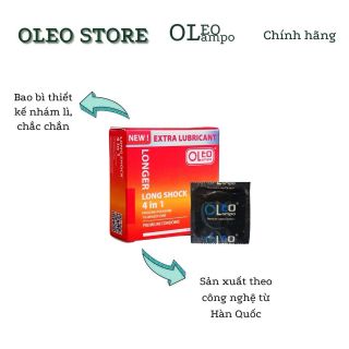 Bao Cao Su oleo Lampo Long Shock 4in1 Hộp 3 cái