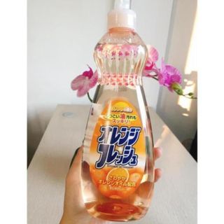 Chai nước rửa bát chén hương cam 600ml Rocket soap nội địa Nhật Bản