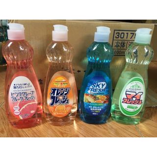 Chai nước rửa bát chén hương cam 600ml Rocket soap nội địa Nhật Bản