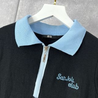Đầm cổ polo phối dây kéo