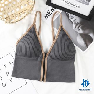 Áo Gym Sát Nách AG7709, Áo Bra Nữ Thể Thao Tập Gym, Yoga Có Khóa Kéo Kèm Mút Ngực Thời Trang Phong Cách