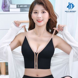 Áo Gym Sát Nách AG7709, Áo Bra Nữ Thể Thao Tập Gym, Yoga Có Khóa Kéo Kèm Mút Ngực Thời Trang Phong Cách