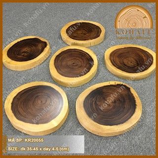 Mặt Bàn Tròn Tự Nhiên Cafe Gỗ Me Tây Nguyên Tấm Đa Dạng Kích Thước