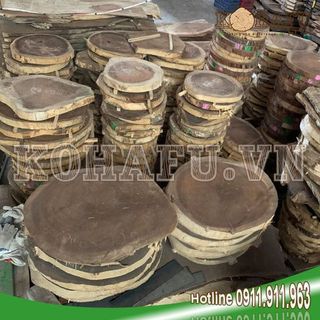 Mặt Bàn Tròn Tự Nhiên Cafe Gỗ Me Tây Nguyên Tấm Đa Dạng Kích Thước