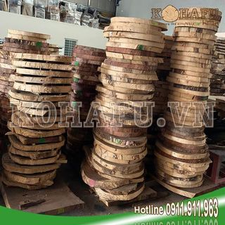 Mặt Bàn Tròn Tự Nhiên Cafe Gỗ Me Tây Nguyên Tấm Đa Dạng Kích Thước