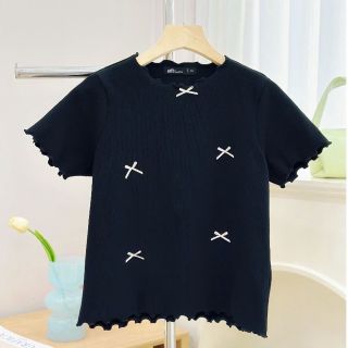 Áo thun cổ tròn phối nơ xinh xắn HAL