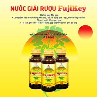 Hộp 10 Chai Nước Giải Rượu Fujiwa Chai 80ml Fujikey - Chống Đau Đầu + Say nguội sau hôm sau, Giải độc Gan nhanh chóng