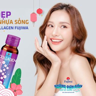 Hộp 10 Chai Nước Uống Đẹp Da Fujiwa Collagen 50ml - Ngăn ngừa lão hoá da, Giảm nếp nhăn, Giúp tóc suôn mượt
