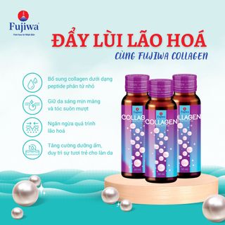 Hộp 10 Chai Nước Uống Đẹp Da Fujiwa Collagen 50ml - Ngăn ngừa lão hoá da, Giảm nếp nhăn, Giúp tóc suôn mượt
