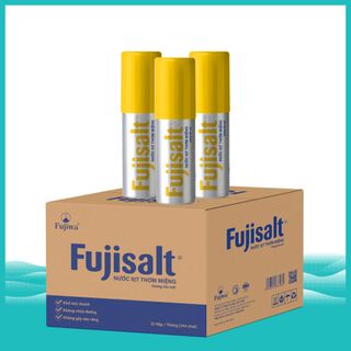 Hộp 12 Chai Nước Xịt Thơm Miệng Fujisalt 14ml - Hương the mát, Không gây sâu răng, khử được cả mùi tỏi thật nồng