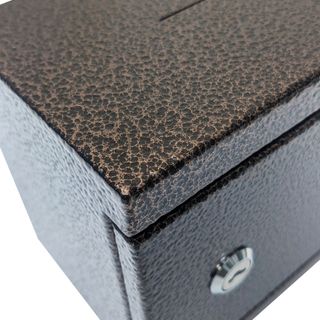 Tủ sắt ống heo để tiền tiết kiệm -Két sắt ngang xám đen vân đá tiết kiệm an toàn chống cháy