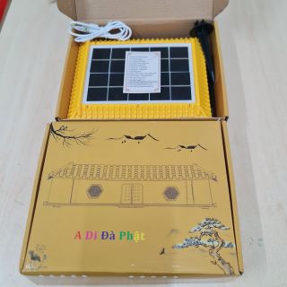 Máy niệm phật năng lượng mặt trời hình mái nhà có 38 bài có khe thẻ có kinh địa tạng, có bài khai thị hương linh rất hay