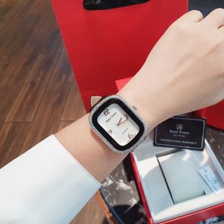 HOT DEAL ĐỒNG HỒ NỮ CAO CẤP RO YAL CROM MẶT CHỮ NHẬT DÂY DA ĐỦ MÀU