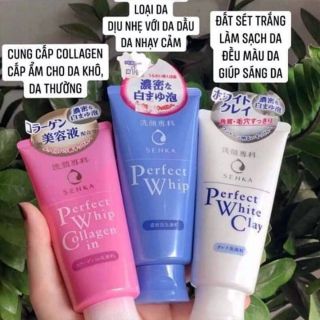 Sữa rửa mặt 𝐒𝐞𝐧𝐤𝐚 𝐏𝐞𝐫𝐟𝐞𝐜𝐭 𝐖𝐡𝐢𝐩 Nhật Bản
🔵Màu xanh : tạo bọt, sạch sâu 🔵Màu hồng : bổ sung collagen săn chắc da 🔵Màu trắng : giúp