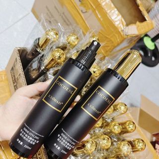 XỊT DƯỠNG MỀM MƯỢT TÓC CO CO ĐEN 220mL Dầu bóng tóc giúp lấy lại sự đàn hồi của sợi tóc