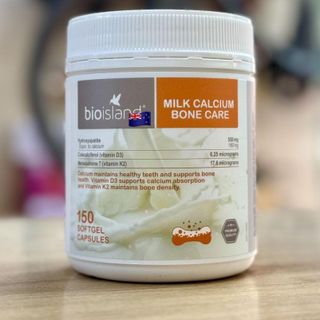Bio Island Milk Calcium Bone Care - Viên Sữa Bổ Sung Canxi Lọ 150 Viên