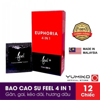 Bao Cao Su FEEL 4 IN 1 - Malaysia - Hộp 12 cái