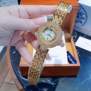 ĐỒNG HỒ NỮ THỜI TRANG CHOPA MẶT VIỀN 3 VÒNG HỘT SIZE 35mm