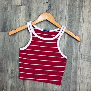 Áo thun ba lỗ Croptop sọc