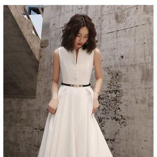 Đầm xòe cổ V sang trọng hàng cao cấp