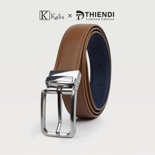 Dây Nịt Xoay Cao Cấp Hàng Hiệu Kalis x Thiendi BCSS243 Dây Nịt Thắt Lưng Nam 2 Mặt Xoay Chiều 360 Độ Da Bò Thật