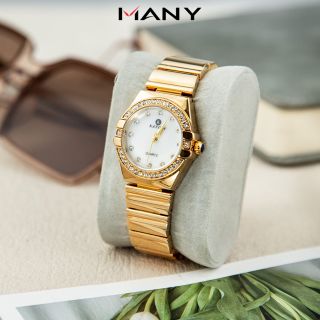 Đồng Hồ Thời Trang Katino 9270 Fi Mặt Tròn Sang Trọng, Đính Đá Theo Giờ Thoải Mái Khi Đeo Many