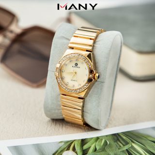 Đồng Hồ Thời Trang Katino 9270 Fi Mặt Tròn Sang Trọng, Đính Đá Theo Giờ Thoải Mái Khi Đeo Many