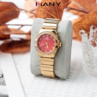 Đồng Hồ Thời Trang Katino 9270 Fi Mặt Tròn Sang Trọng, Đính Đá Theo Giờ Thoải Mái Khi Đeo Many
