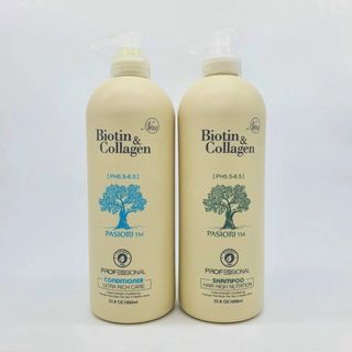 Bộ Dầu Gội Xả Bio tin& Col lagen 1+1L Màu Trắng Phục Hồi, Kích Thích Mọc Tóc Phục Hồi Tóc Khô Xơ, Hư Tổn