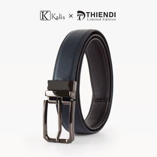 Dây Nịt Xoay Cao Cấp Hàng Hiệu Kalis x Thiendi BCSS143 Dây Nịt Thắt Lưng Nam 2 Mặt Xoay Chiều 360 Độ Da Bò Thật Cao Cấp