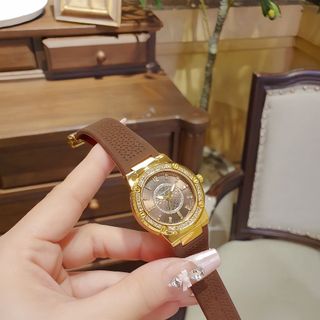 ĐỒNG HỒ NỮ THỜI TRANG SAL VATOLE DÂY CAO SU MẶT TRÒN VIỀN ĐÁ