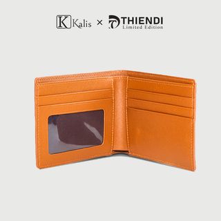 Ví Da Nam Cao Cấp Da Bò Thật Hàng Hiệu KALIS x Thiendi WCSG02 Bóp Ngang Nam Đẹp Da Thật Full Box Có Bảo Hành