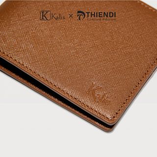 Ví Da Nam Cao Cấp Da Bò Thật Hàng Hiệu KALIS x Thiendi WCSG02 Bóp Ngang Nam Đẹp Da Thật Full Box Có Bảo Hành