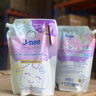 Nước Giặt Dnee Túi Màu Xanh Lá/ Hồng/ Tím/ Xanh Dương 1400ml Thái Lan Chính Hãng (Thùng 6 Túi)