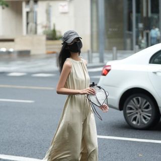 ĐẦM MAXI DÁNG RỘNG CHỮ A CỔ YẾM -HUYỀN XMĐT