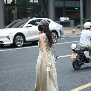 ĐẦM MAXI DÁNG RỘNG CHỮ A CỔ YẾM -HUYỀN XMĐT