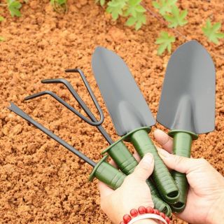 ￼[Size to] Bộ dụng cụ cuốc xẻng làm vườn trồng cây mini 4 chiếc sơn tĩnh điện Bộ đồ dùng chăm sóc cây cảnh