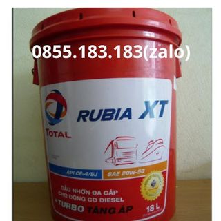 Dầu động cơ  ô tô Total Rubia XT 20w50 chính hãng ứng dụng ngành công nghiệp giá sỉ