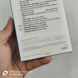 CÁP SẠC NHANH C TO C ANKER CHÍNH HÀNG
