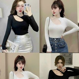 ÁO TAY TAY DÀI CÓ KHOÉT VAI SÀNH ĐIỆU