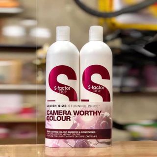 Bộ Gội Xả Tigi Trắng Camera Worthy Colour 750ml Giúp tóc bóng mượt