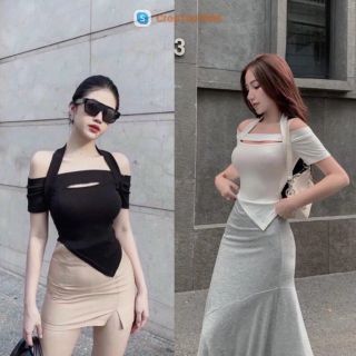ÁO BẸT VAI TAY NGẮN CÓ KHOÉT NGỰC