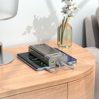 Pin sạc dự phòng Hoco J104A trong suốt chính hãng 20000mah cho iphone samsung