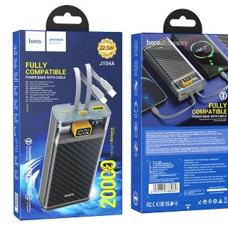 Pin sạc dự phòng Hoco J104A trong suốt chính hãng 20000mah cho iphone samsung