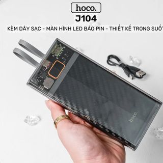 Pin sạc dự phòng Hoco J104A trong suốt chính hãng 20000mah cho iphone samsung