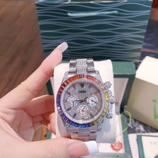 ĐỒNG HỒ NAM SIÊU CẤP RÔ LE MÁY CƠ NẠM ĐÁ FULL SIÊU SANG