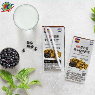 Sữa hạt óc chó hạnh nhân đậu nành đen K9 Hàn Quốc 16 hộp x 190ml