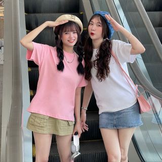 Áo Thun Trơn Cotton Babytee 100%, Áo Thun Cổ Tròn