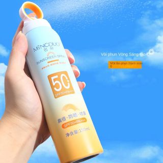 Xịt chống nắng dạng bình xịt đầu phủ 360 độ SPF+ PA+++ Ova Mingduo lọ 150ml, chai sịt dưỡng ẩm, làm trắng, nâng tone da. giá sỉ